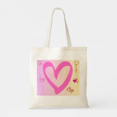 Harten in roze gradiënt tote bag (Achterkant)
