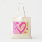Harten in roze gradiënt tote bag (Voorkant)