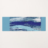 Harten in tinten van oceaanblues en jouw naam yogamat (Achterkant (horizontaal))