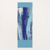 Harten in tinten van oceaanblues en jouw naam yogamat (Achterkant)