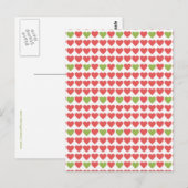 Harten in zalm en olijven briefkaart (Voorkant / Achterkant)