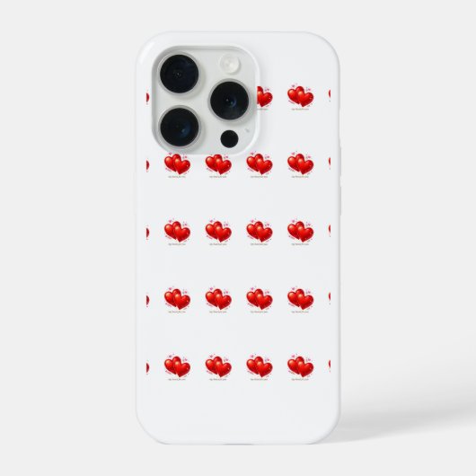 Harten iPhone 15 Pro hoezen Hoesje (Achterkant)