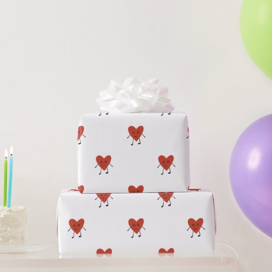 Harten Karakter Cadeaupapier (Feestgeschenken)