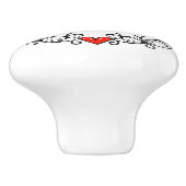 Harten keramische knop (Zijkant)
