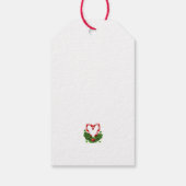Harten komen thuis voor kerst Feestdagen Candycane Cadeaulabel (Achterkant)
