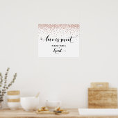 Harten & Koper 'Liefde is zoet' Dessert Tafelbord Poster (Keuken)