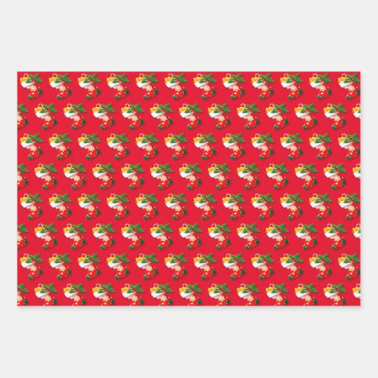 Harten, kousen en kerstmis inpakpapier vel (Voorkant 2)