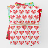 Harten, kousen en kerstmis inpakpapier vel (In situ)