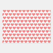 Harten, kousen en kerstmis inpakpapier vel (Voorkant)