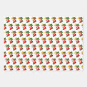 Harten, kousen en kerstmis op rood inpakpapier vel (Voorkant 2)