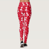 Harten krabbelpatroon, Rood, Leggings (Achterkant)