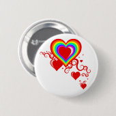 harten kronkelen. regenkom. ronde button 5,7 cm (Voorkant /achterkant)