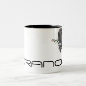 harten kronkelen. trance. tweekleurige koffiemok (Center)