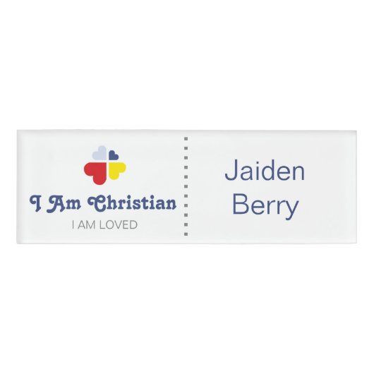 Harten kruis naambadge (Voorkant)