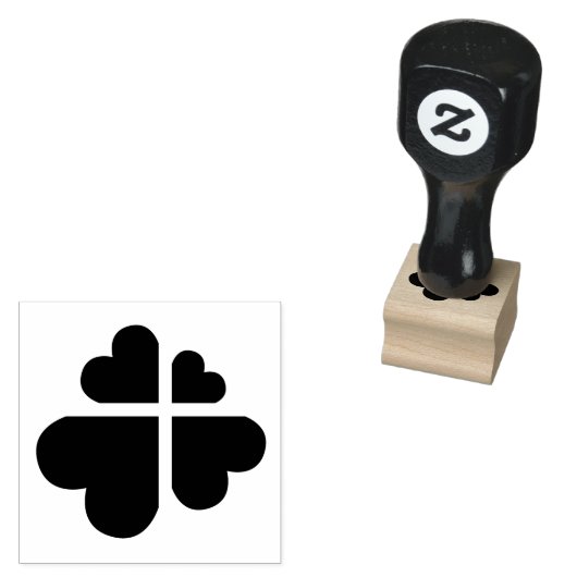 Harten kruis rubberstempel (Gestempeld)