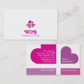 Harten kruis visitekaartje (Voorkant / Achterkant)