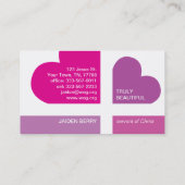 Harten kruis visitekaartje (Achterkant)