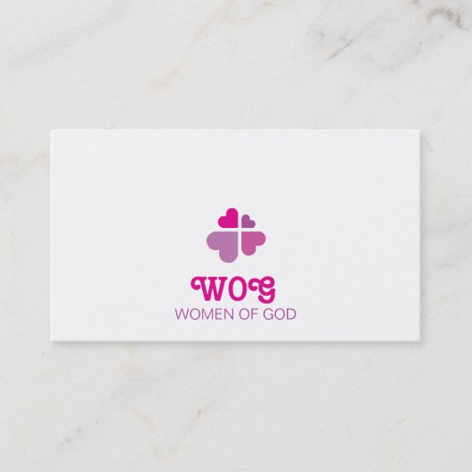 Harten kruis visitekaartje (Voorkant)