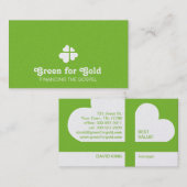 Harten kruis visitekaartje (Voorkant / Achterkant)