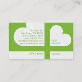 Harten kruis visitekaartje (Achterkant)