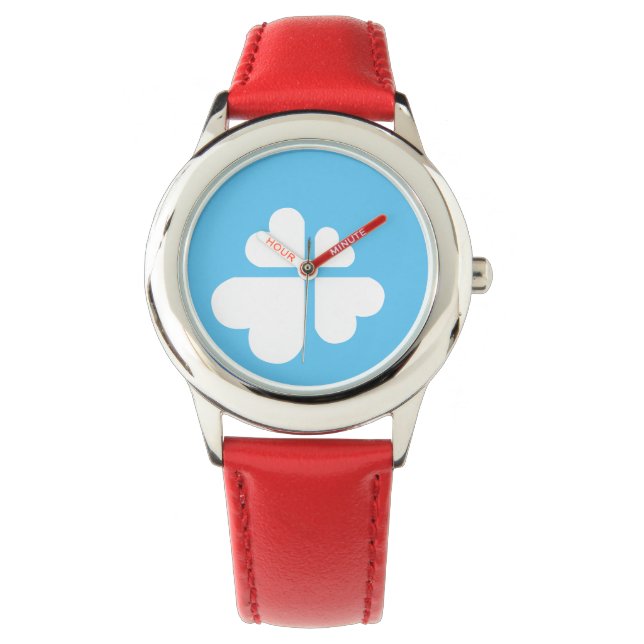 harten kruis - wit horloge (Voorkant)