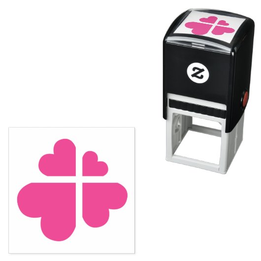 Harten kruis  zelfinktende stempel (In situ)