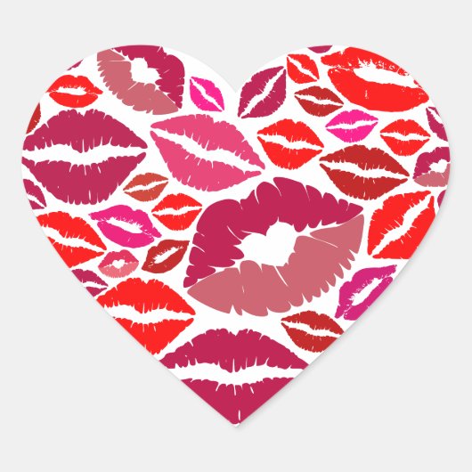 Harten Kussen Hart Sticker (Voorkant)