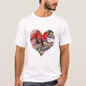 Harten - Las Vegas Speelkaart Vorm T-shirt (Voorkant)