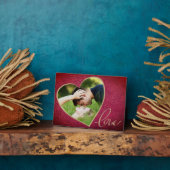 Harten Leerprint Liefde Valentijnsdag Foto Fotoplaat (Zijkant)