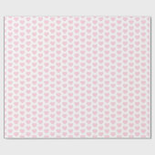 Harten, lichtroze op wit omslagpapier cadeaupapier (Vlak)
