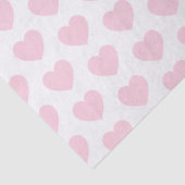 Harten, lichtroze op witpapier tissuepapier (Detail)