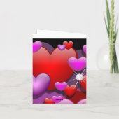 Harten Liefde en Diamanten "Ik hou van je" Kaart (Achterkant)