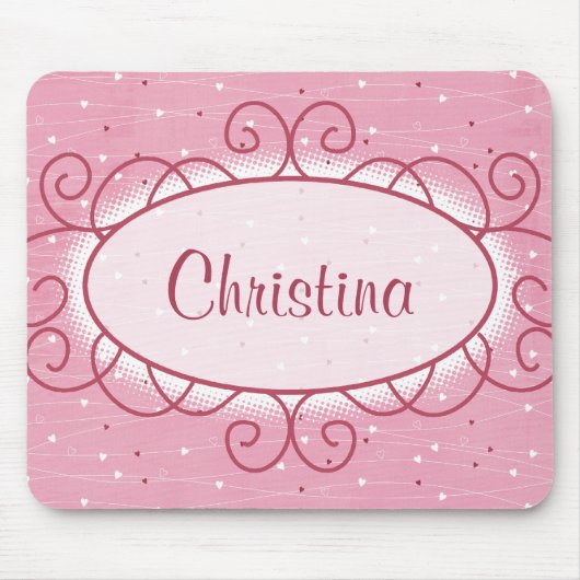 Harten & Liefde Mousepad Muismat (Voorkant)