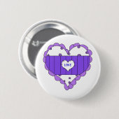 Harten Liefde Paarse Kinder Spullen Ronde Button 5,7 Cm (Voorkant /achterkant)