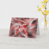 Harten Liefdes Thema Kaart (Gele Bloem)