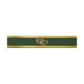 Harten & lint - Emerald/Goud Uitnodigingen Wikkel (Vlak)