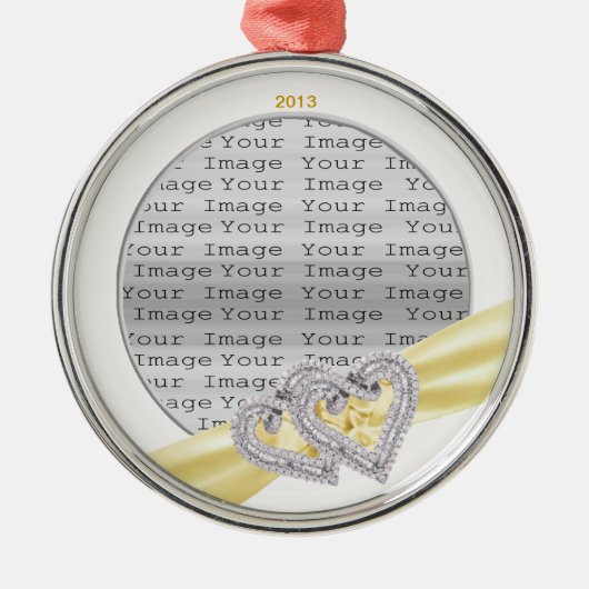 Harten Lint Limoen Ornament (Voorkant)