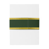 Harten & Lint - Smaragd/Goud Uitnodigingen Wikkel (Achterkant Voorbeeld)