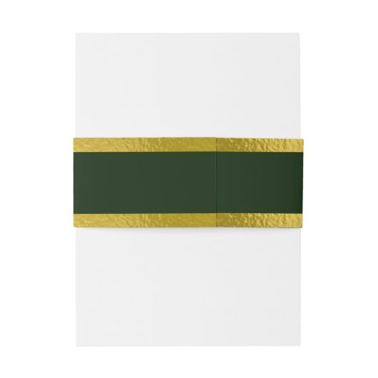 Harten & Lint - Smaragd/Goud Uitnodigingen Wikkel (Achterkant Voorbeeld)