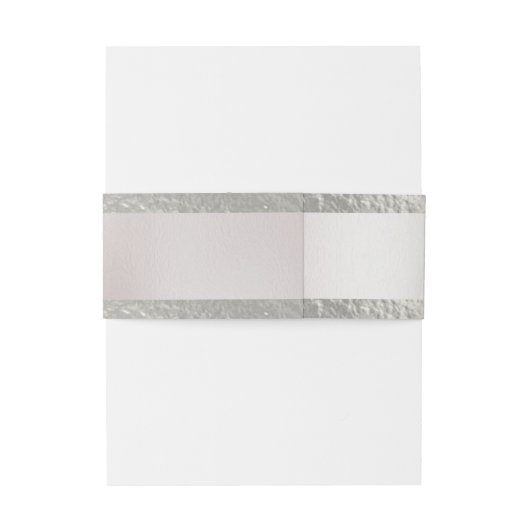 Harten & lint - Wit/Zilver Uitnodigingen Wikkel (Achterkant Voorbeeld)