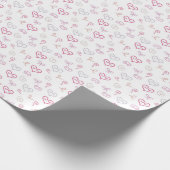 Harten, linten en wervelingen cadeaupapier (Hoek)