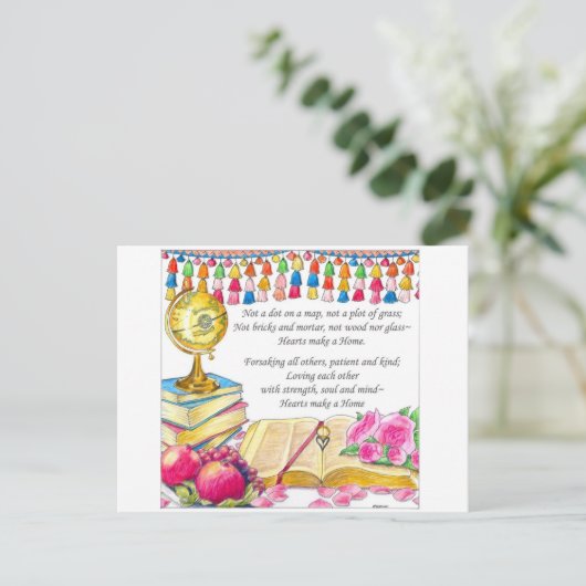 Harten Maak een Inspirerend Briefkaart thuis (Staand voorkant)