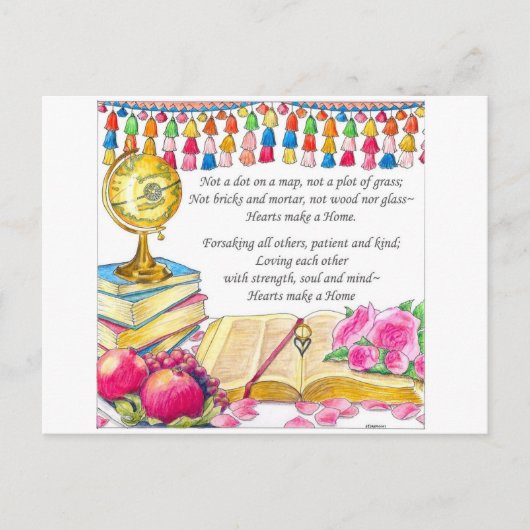 Harten Maak een Inspirerend Briefkaart thuis (Voorkant)