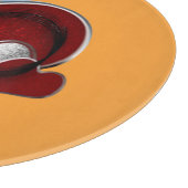 Harten Magie Ronde Oranje Glazen Snijplank 30.4 (Hoek)