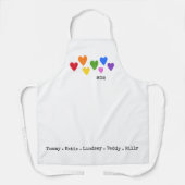 Harten MAM Kinderen NAMEN Familie Fun Moederdag Schort (Voorkant)