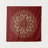 Harten mandala faux glitter textuur wandkleed (Voorkant (horizontaal))