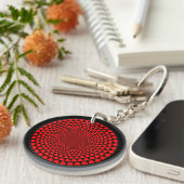 Harten Mandala Ontwerp-25870 Sleutelhanger (Voorkant Rechts)