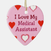 Harten: Medische assistent-versiering Keramisch Ornament (Rechts)