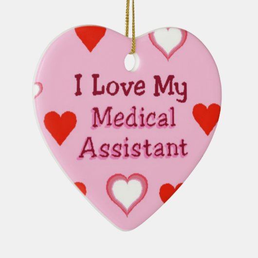 Harten: Medische assistent-versiering Keramisch Ornament (Rechts)