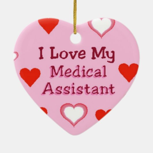 Harten: Medische assistent-versiering Keramisch Ornament (Achterkant)